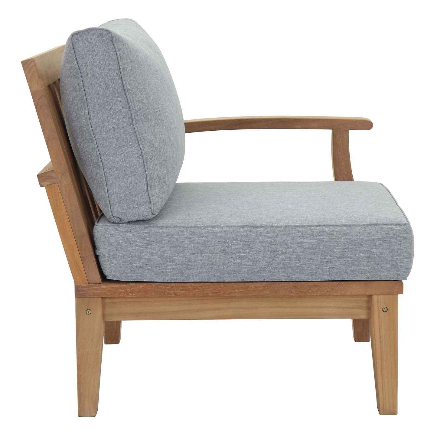 Marina 10-Piece Outdoor Patio Teak Furniture Set with Grey Cushions