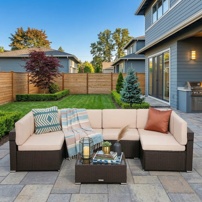 Axis Outdoor Sectional Sofa Rattan Set
