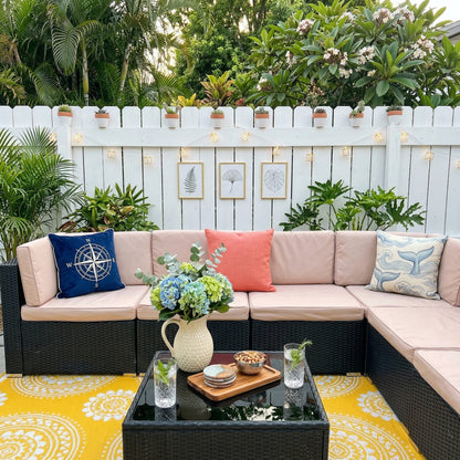 Axis Outdoor Sectional Sofa Rattan Set