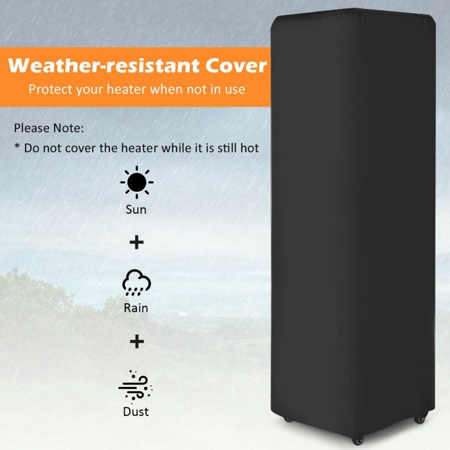 41,000  BTU Outdoor Propane Gas Patio Heater W/ Lockable Wheels (SAK98052)