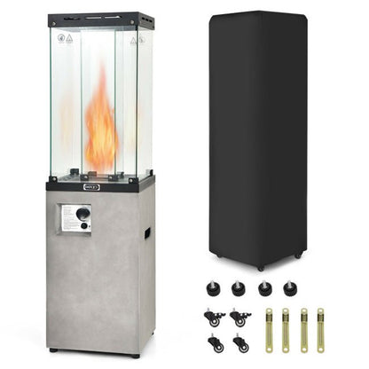 41,000  BTU Outdoor Propane Gas Patio Heater W/ Lockable Wheels (SAK98052)
