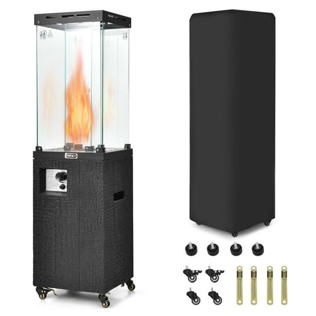 41,000  BTU Outdoor Propane Gas Patio Heater W/ Lockable Wheels (SAK98052)