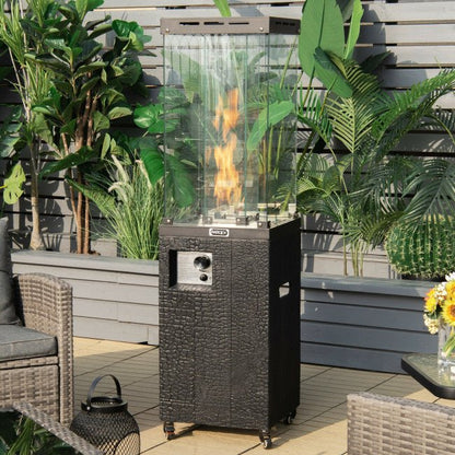 41,000  BTU Outdoor Propane Gas Patio Heater W/ Lockable Wheels (SAK98052)