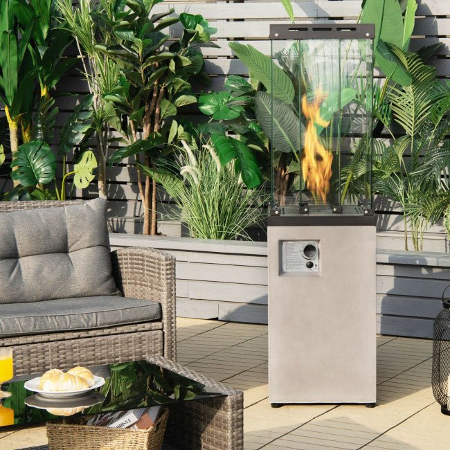 41,000  BTU Outdoor Propane Gas Patio Heater W/ Lockable Wheels (SAK98052)