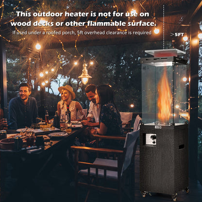 41,000 BTU Propane Patio Heater with Metal Hood