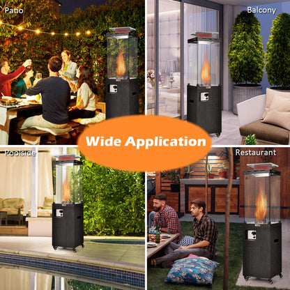 41,000 BTU Propane Patio Heater with Metal Hood