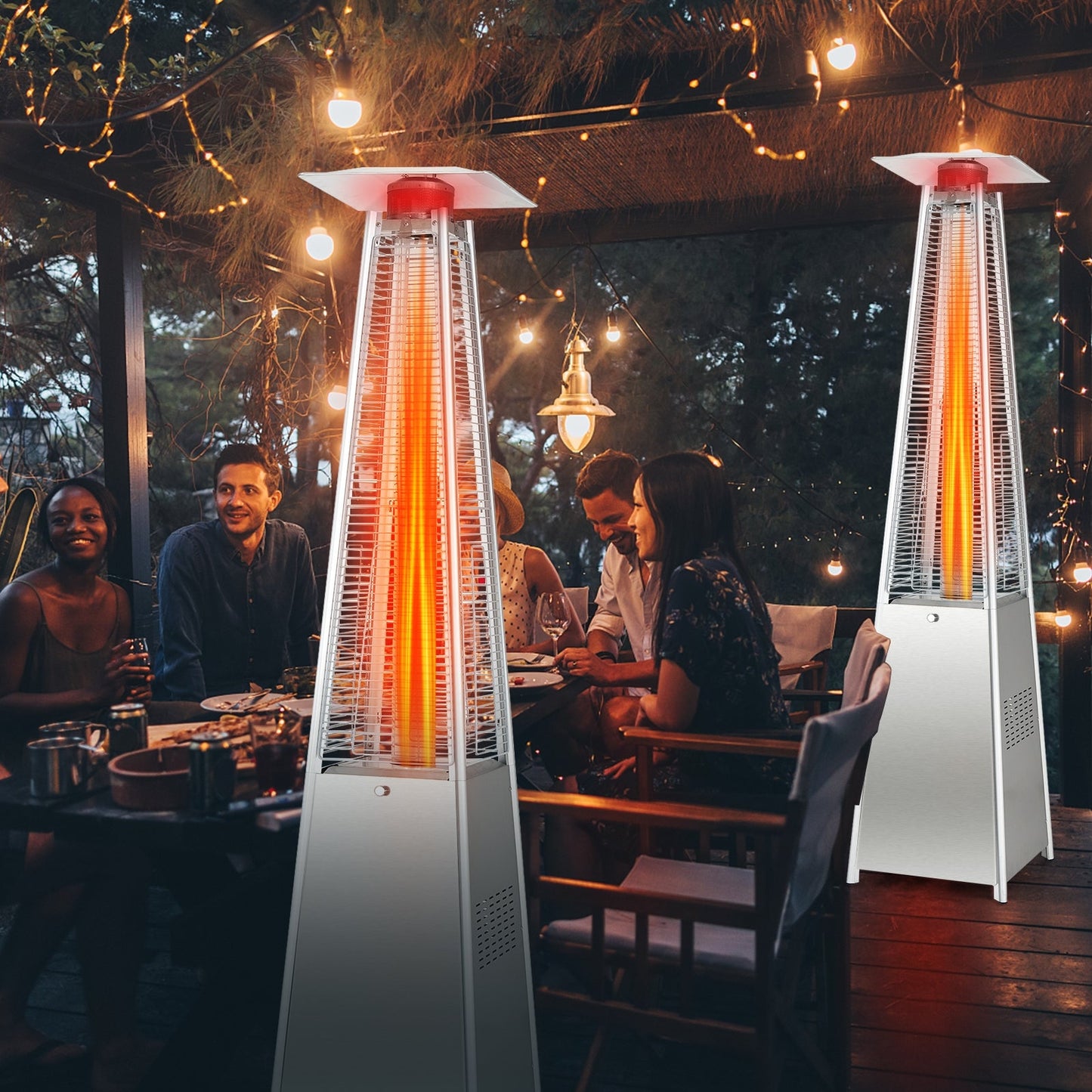 42,000 BTU Pyramid Patio Heater with Wheels