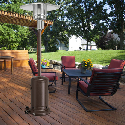50,000 BTU Stainless Steel Propane Patio Heater with Tip over Protection