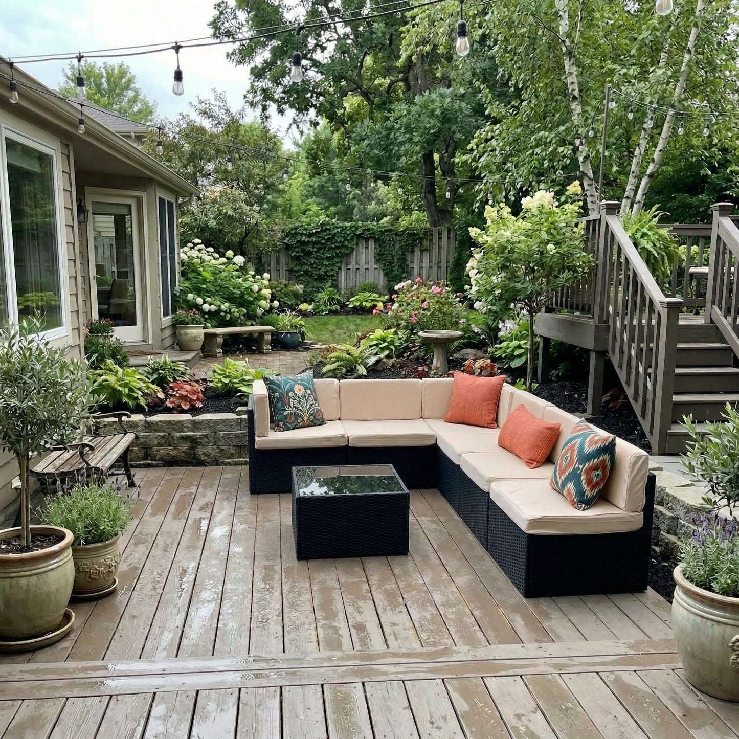 Axis Outdoor Sectional Sofa Rattan Set