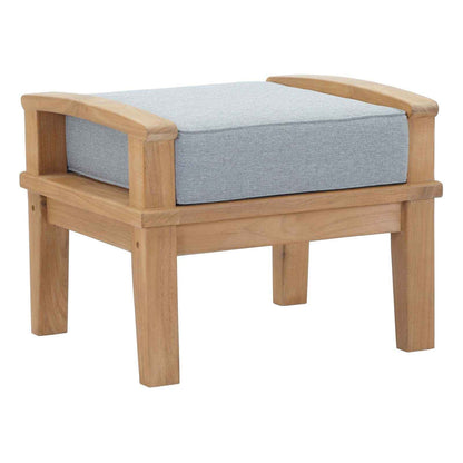 Marina 10-Piece Outdoor Patio Teak Furniture Set with Grey Cushions