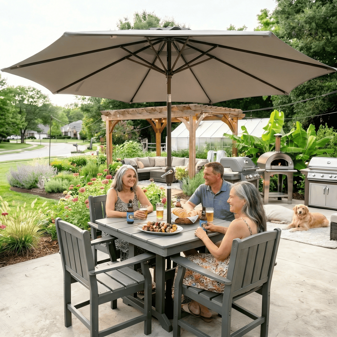 Corex HDPE Outdoor Dining Set, 5-Piece