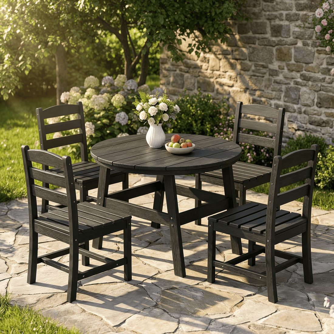Corex HDPE Outdoor Dining Set, 5-Piece