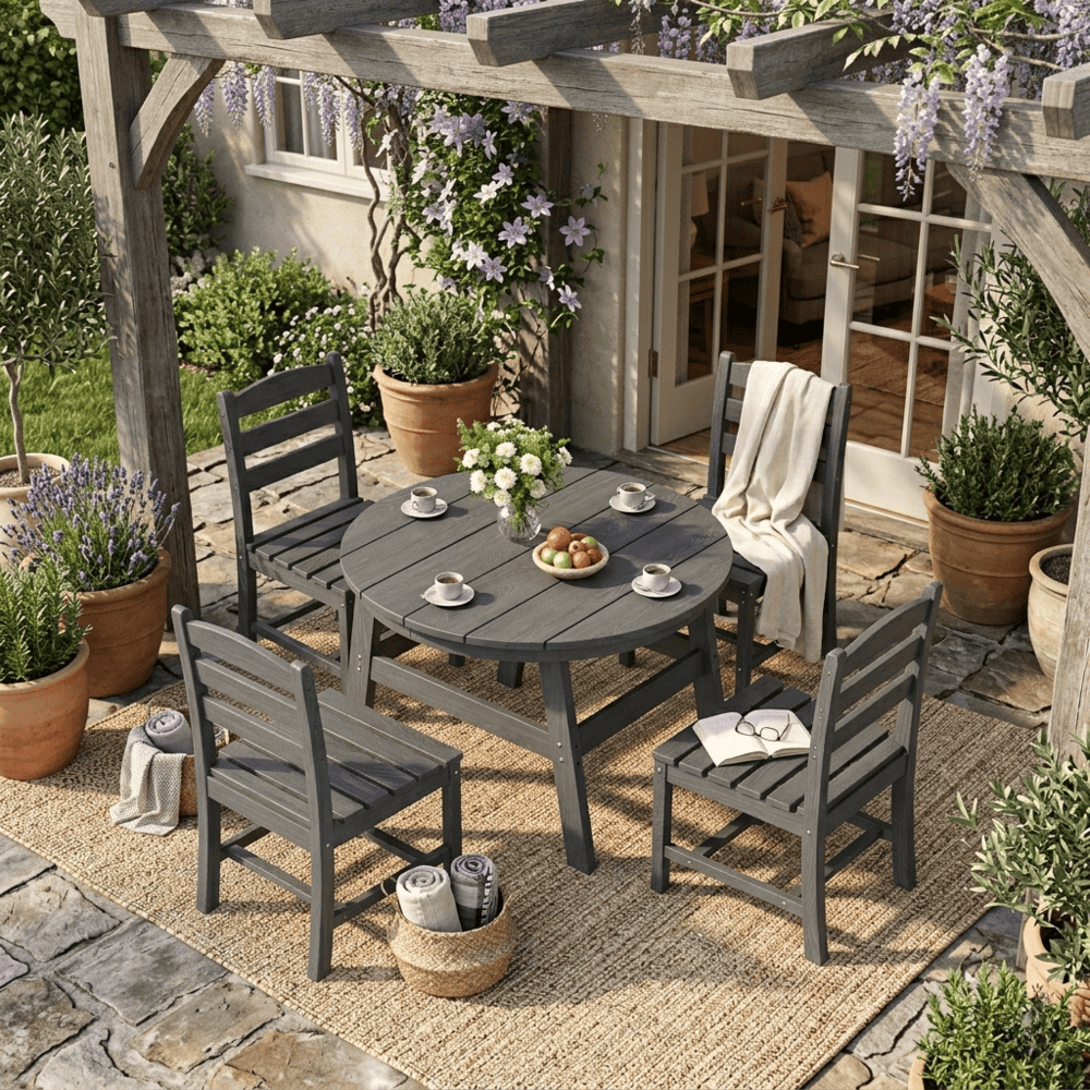 Corex HDPE Outdoor Dining Set, 5-Piece