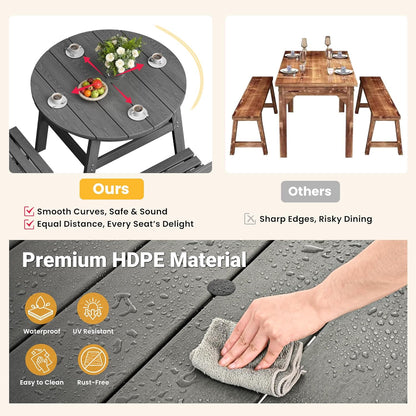 Corex HDPE Outdoor Dining Set, 5-Piece