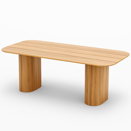 LumaVerde Solaris 9-Piece Teak Cushion Dining Set