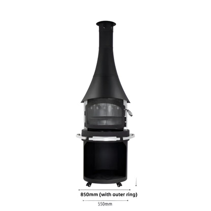 Nocturne Harbor Panoramic Chimenea Fireplace