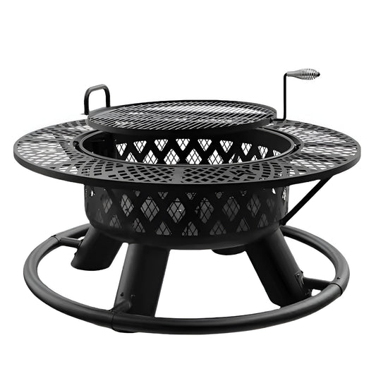 EmberGrid Rotating Grill Fire Bowl