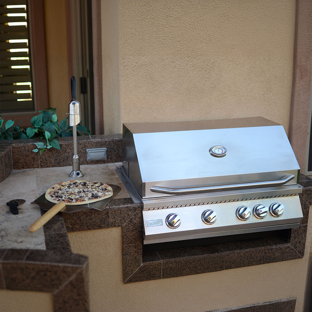 32-Inch Heavy Duty 60K BTU LP/NG 4 Burner Built-In Stainless Steel Gas Grill (SAK25317)