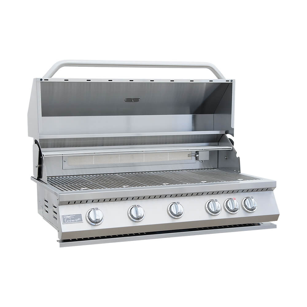 40-Inch Heavy-Duty 72K BTU LP/NG 5 Burner Grill with Built-In Stainless Steel Gas Grill (SAK73152)