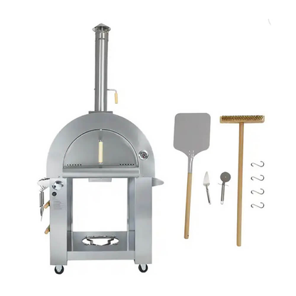 KoKoMo Grills Premium 32-Inch Stainless Steel Dual Fuel Gas Or Wood Fired Pizza Oven [KO-PIZZAOVEN] (SAK14753)