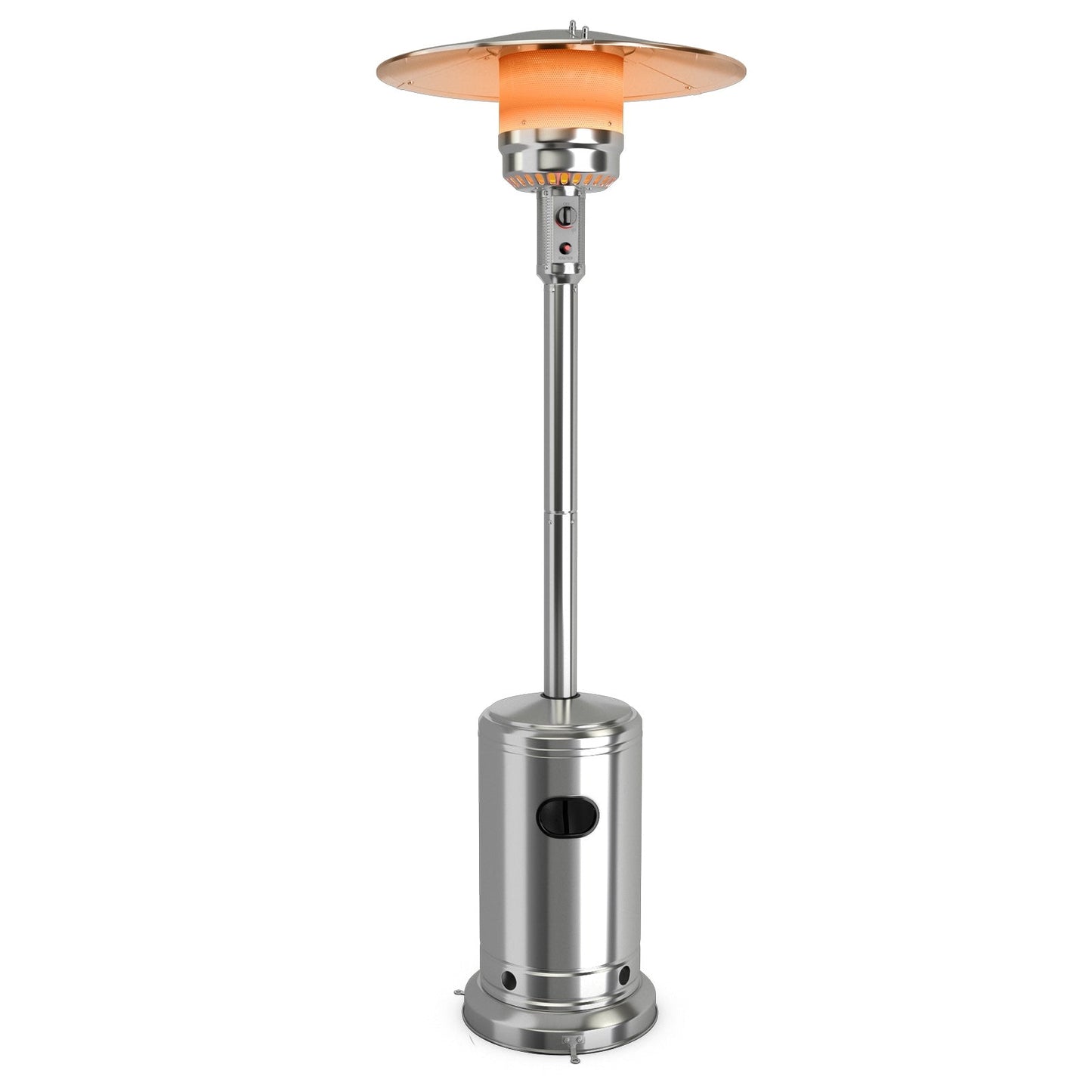 50,000 BTU Stainless Steel Propane Patio Heater with Tip over Protection