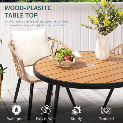 Grain Round Dining Set, 5-Piece