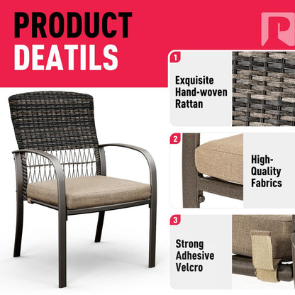 Weave Outdoor Dining Set, 7-Piece, 2 Swivel