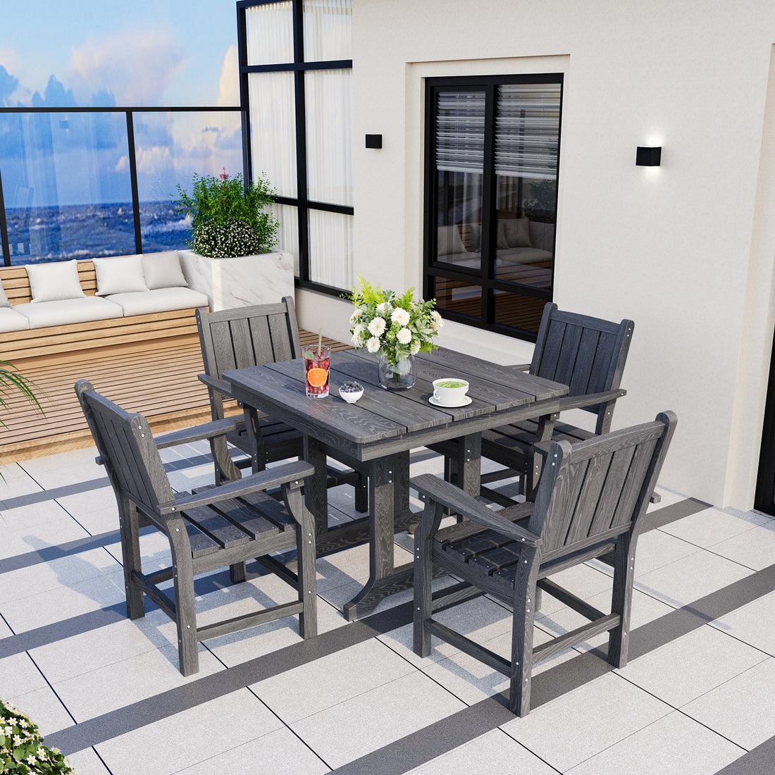 Corex HDPE Outdoor Dining Set, 5-Piece