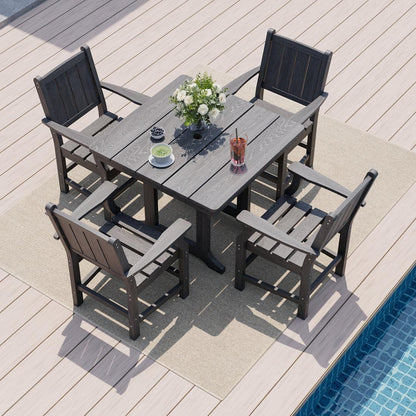 Corex HDPE Outdoor Dining Set, 5-Piece