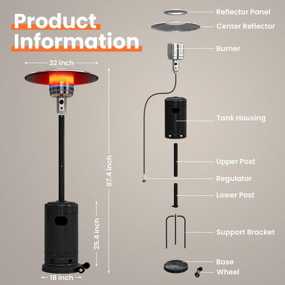 48,000 BTU Base Patio Heater