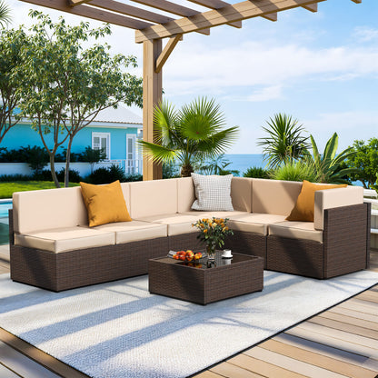 Axis Outdoor Sectional Sofa Rattan Set
