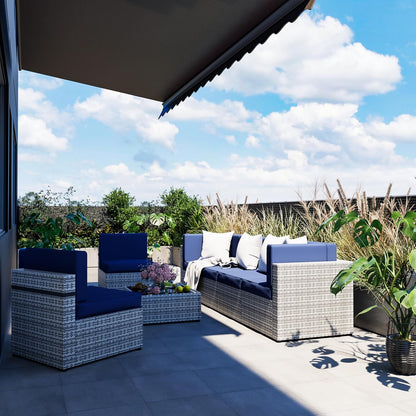 Axis Outdoor Sectional Sofa Rattan Set