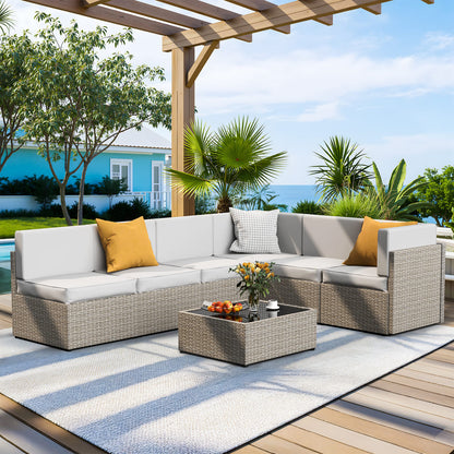 Axis Outdoor Sectional Sofa Rattan Set