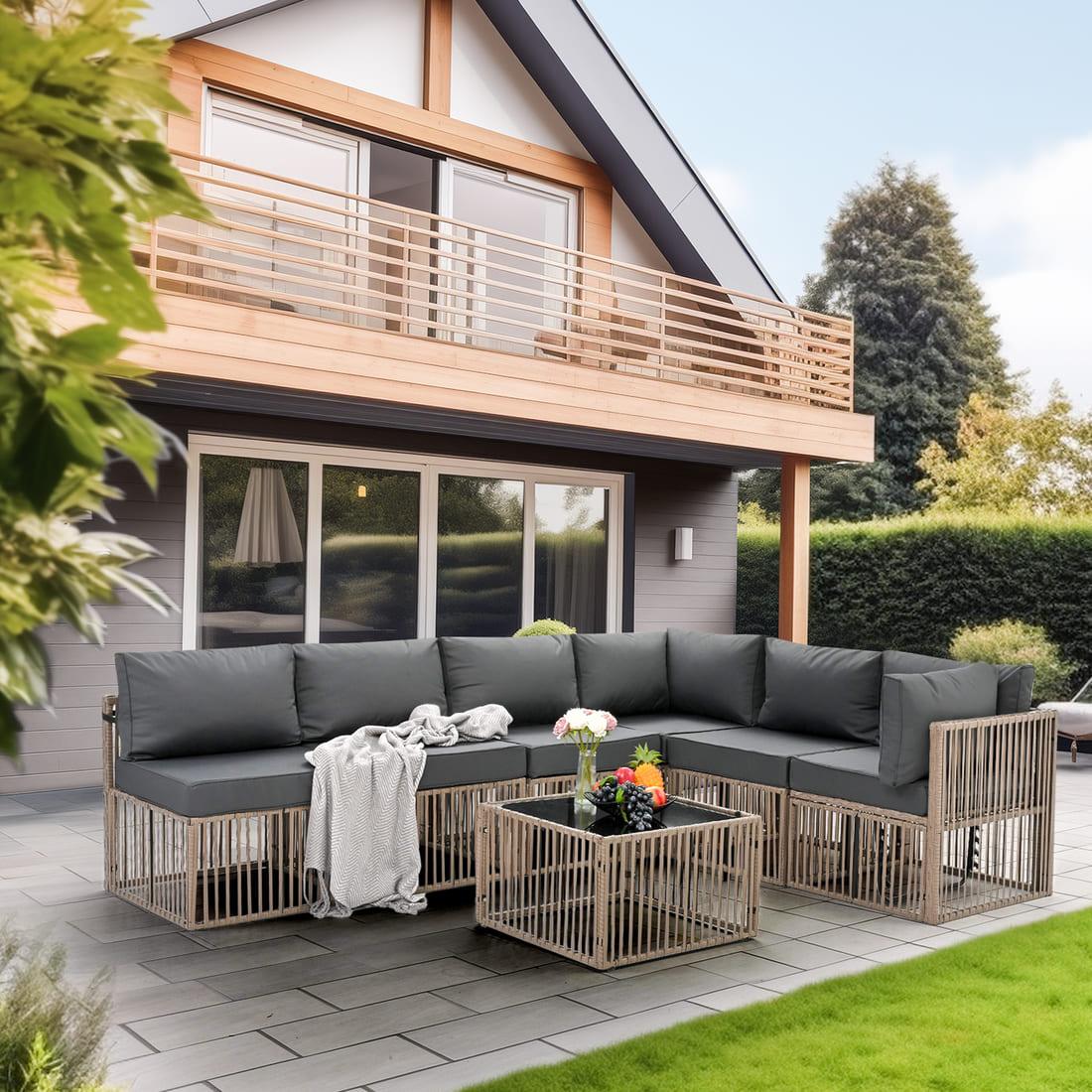 Axis Outdoor Sectional Sofa Wicker Set
