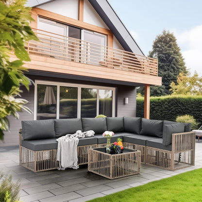 Axis Outdoor Sectional Sofa Wicker Set