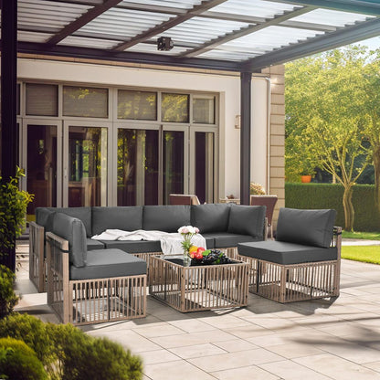Axis Outdoor Sectional Sofa Wicker Set