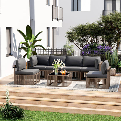 Axis Outdoor Sectional Sofa Wicker Set