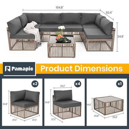 Axis Outdoor Sectional Sofa Wicker Set