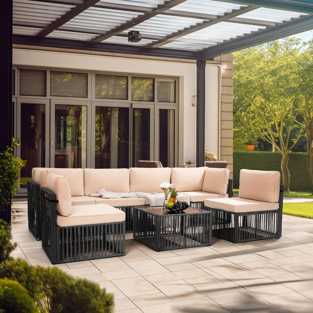 Axis Outdoor Sectional Sofa Wicker Set