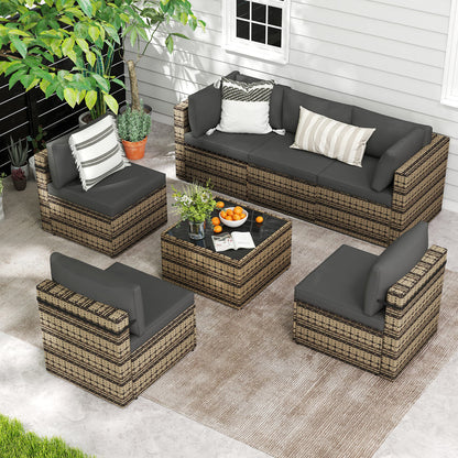 Axis Outdoor Sectional Sofa Rattan Set