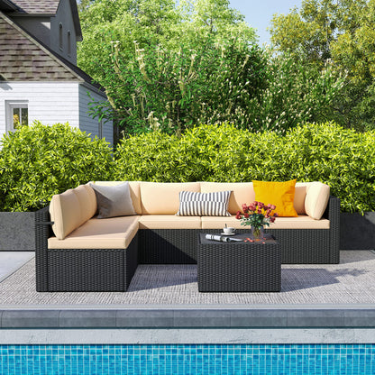 Axis Outdoor Sectional Sofa Rattan Set