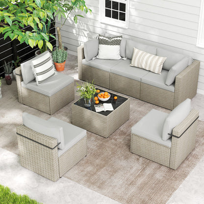 Axis Outdoor Sectional Sofa Rattan Set
